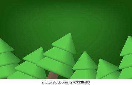 Weihnachtsbaum. Vektor-3D-Videokunst einzeln auf weißem Hintergrund.