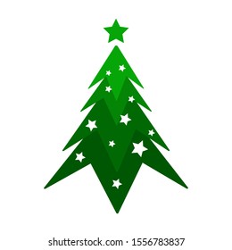 Christmas tree vector abstract illustration