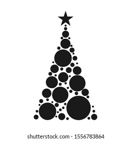 Christmas tree vector abstract illustration