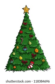 Christmas tree vector art