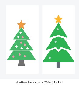 Árvore de Natal design de arte vetorial.