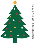 Christmas tree vector art illustration design