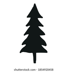 Christmas tree  vector art illustration . 