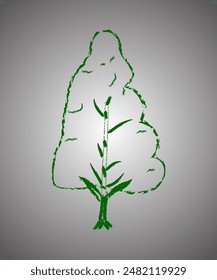 Christmas tree vector art work