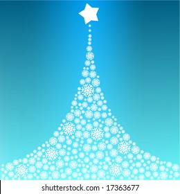 Christmas tree vector background