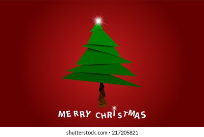 Christmas Tree Vector Background