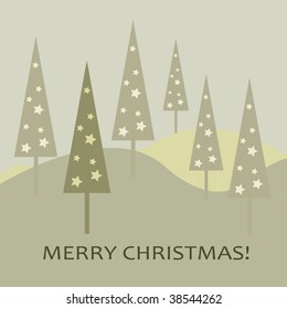 Christmas Tree Vector Background