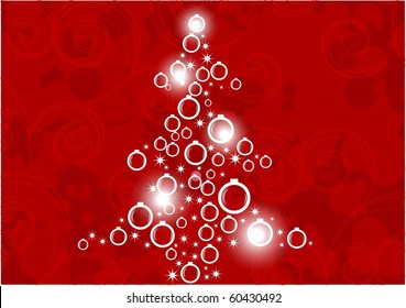 christmas tree. vector. background