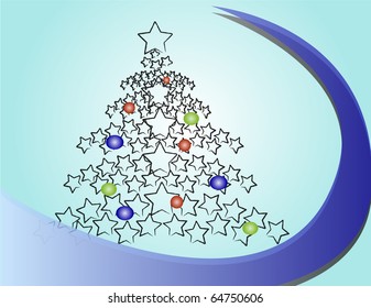 christmas tree  vector background