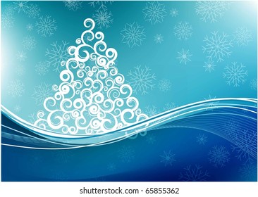 christmas tree vector background
