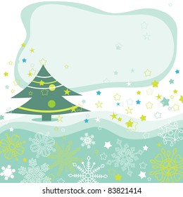 Christmas tree vector background