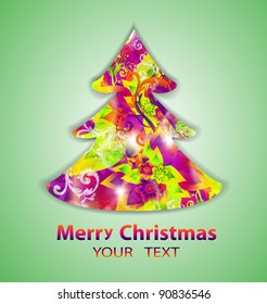 Christmas tree  vector background. Eps 10.