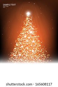 Christmas tree vector background   illustration template - Vector  background   Christmas decorative illustrations