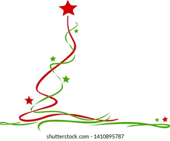 Christmas Tree Vector Background Silhouette