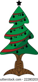 Christmas Tree Vector.
Can be used for graphic resources.