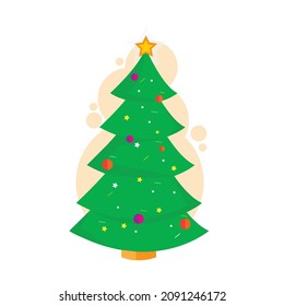 Christmas Tree vector cartoon mode