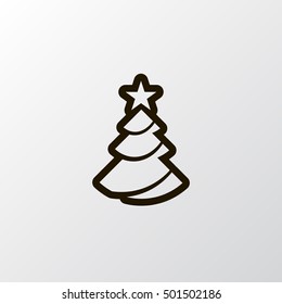 Christmas tree vector, clip art. Also useful as icon, logo, greeting card, web element, symbol, graphic image, silhouette and illustration.