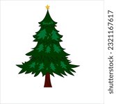 Christmas tree vector clipart design
