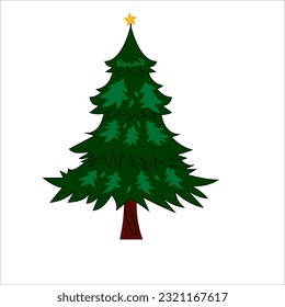 Diseño de clipart vectorial de árbol de Navidad