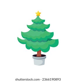 Christmas tree vector colorful stickers Icon Design illustration. EPS 10 File