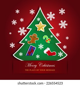 Christmas tree vector conception
