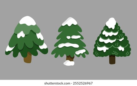 Christmas tree vector December holiday card 
