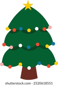 christmas tree vector decoration for christmas day