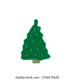 Christmas tree .Vector design for banner, poster, greeting card, party invitation.