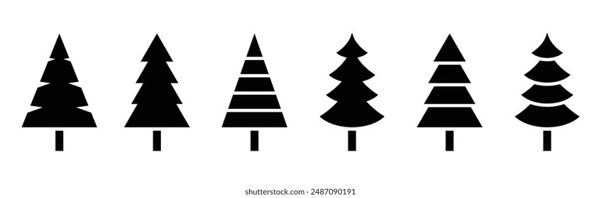 Weihnachtsbaum Vektorgrafik Design Kollektion