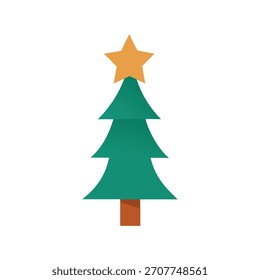 Diseño del Vector del árbol de navidad para la decoración festiva y de vacaciones