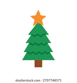 Diseño del Vector del árbol de navidad para la decoración festiva y de vacaciones