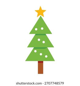 Diseño del Vector del árbol de navidad para la decoración festiva y de vacaciones