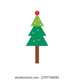 Diseño del Vector del árbol de navidad para la decoración festiva y de vacaciones