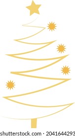 Christmas Tree vector design for greeting card, invitation, banner, New Years And Xmas traditional symbol tree 