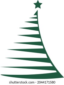 Christmas Tree vector design for greeting card, invitation, banner, New Years And Xmas traditional symbol tree 
