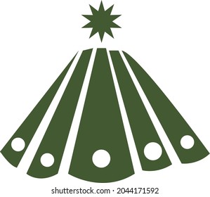 Christmas Tree vector design for greeting card, invitation, banner, New Years And Xmas traditional symbol tree 