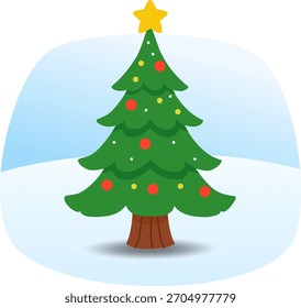 Christmas tree vector design icon