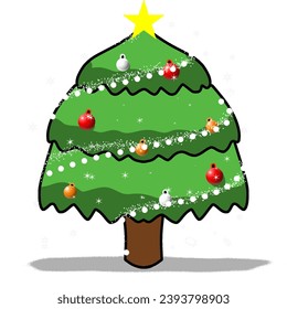 Ilustración del diseño del vector de árbol de Navidad 