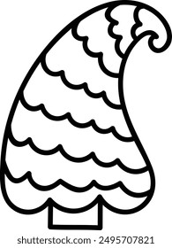 Diseño de Vector de árbol de Navidad - ornamento de árbol de Navidad - árbol decorado 