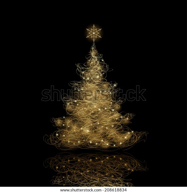 Christmas Tree Vector Eps9 Background Color Stock Vector Royalty Free