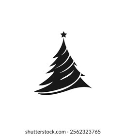 Christmas Tree Vector, Festive Pine Icon, Tinsel Tree Logo, Evergreen Elegance, Holiday Spruce Symbol, Yuletide Tree Design, Seasonal Pine Silhouette, Winter Wonderland Tree, Xmas Decoration Clipart.