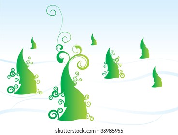 christmas tree vector forest winter