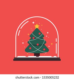 Christmas tree vector. free space for text. wallpaper. Christmas tree symbol.