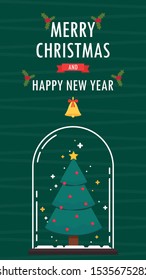 Christmas tree vector. free space for text. wallpaper. Christmas tree symbol.