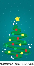 Christmas tree vector. free space fir text. Christmas wallpaper.