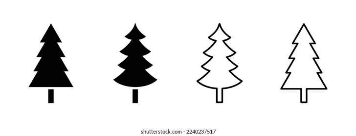 Christmas tree vector graphic collection. Christmas tree. Christmas