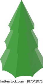 Árbol de Navidad, gráfico vectorial, ilustración en fondo blanco