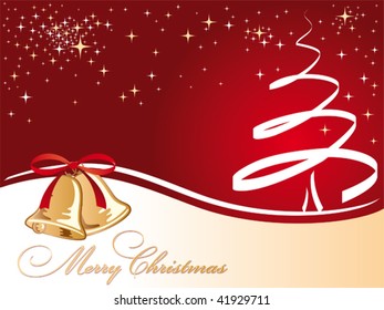 Una tarjeta de bienvenida vectorial de árbol de navidad. Ilustración del vector