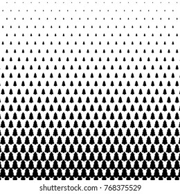 Christmas tree vector halftone pattern