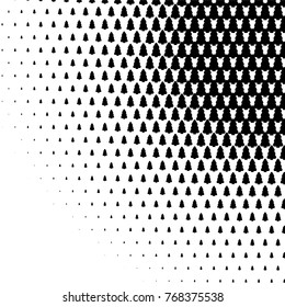 Christmas tree vector halftone pattern